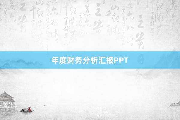 年度财务分析汇报PPT